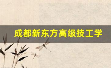 成都新东方高级技工学校2024年录取分数(成都新东方高级技工学校(新津校区))