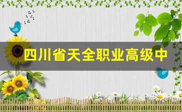 四川省天全职业高级中学2024年录取分数(四川省雅安市天全县职业高级中学五年制)