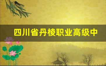 四川省丹棱职业高级中学校2024年录取分数(丹棱职高全称什么)