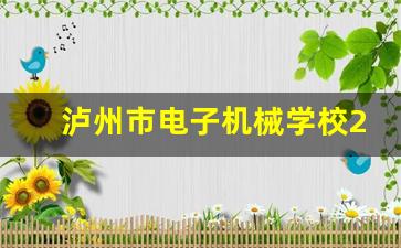 泸州市电子机械学校2024年录取分数(泸州市电子机械学校招生电话)