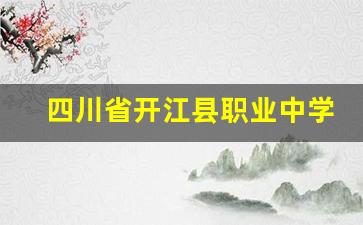 四川省开江县职业中学2024年录取分数(开江县职业中学整体迁建项目)