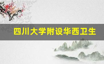 四川大学附设华西卫生学校2024年录取分数(四川大学附设华西卫生学校是大专还是中专)